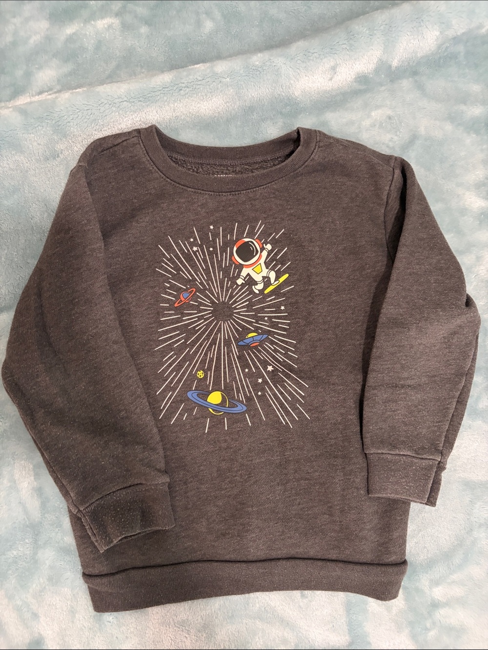 Kids Space Graphic Sweatshirt - Charcoal